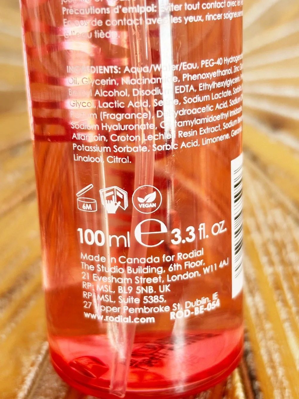 NWT RODIAL Dragon's Blood Hyaluronic Drink Hydrating & Toning Face Mist 100 ml